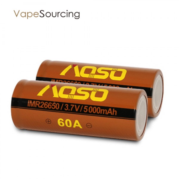 AOSO IMR 26650 5000mAh Flat Top Battery (1pc)