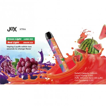 JeX XTRA Disposable Vape Device Dual Flavor 600 Puffs 500mAh<span class=